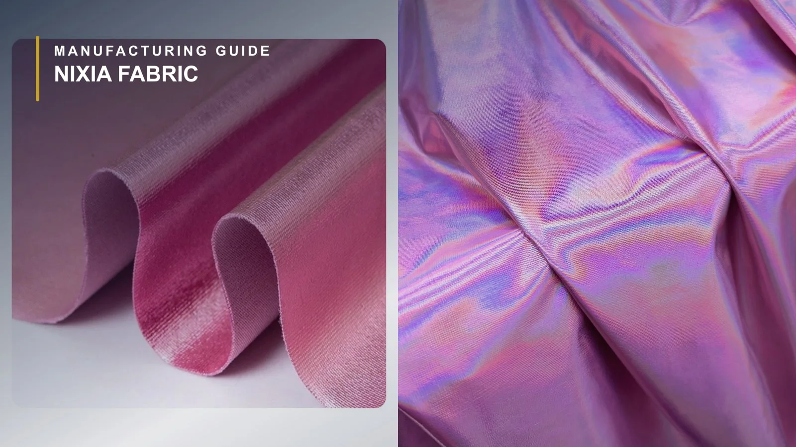 Hot-stamping foil fabric guide with iridescent stretch fabric surfaces