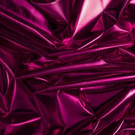 All-over metallic foil print stretch fabric drape for performance costume production