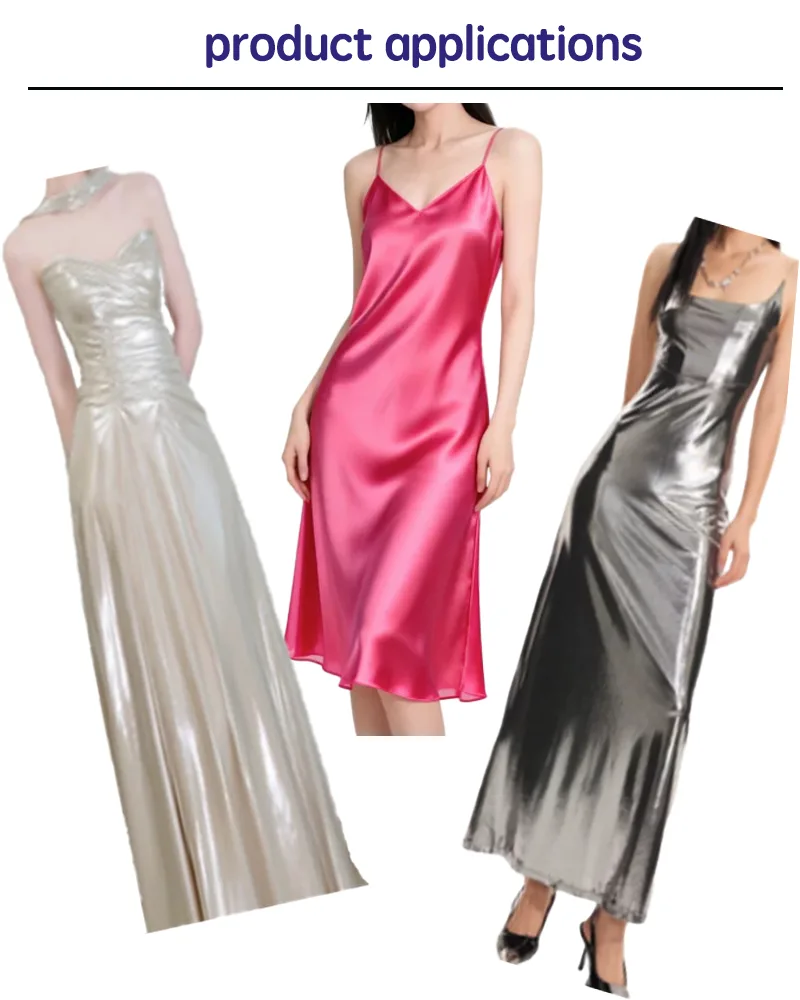 Shiny metallic foil 4-way stretch knit fabric for stage costumes and dancewear
