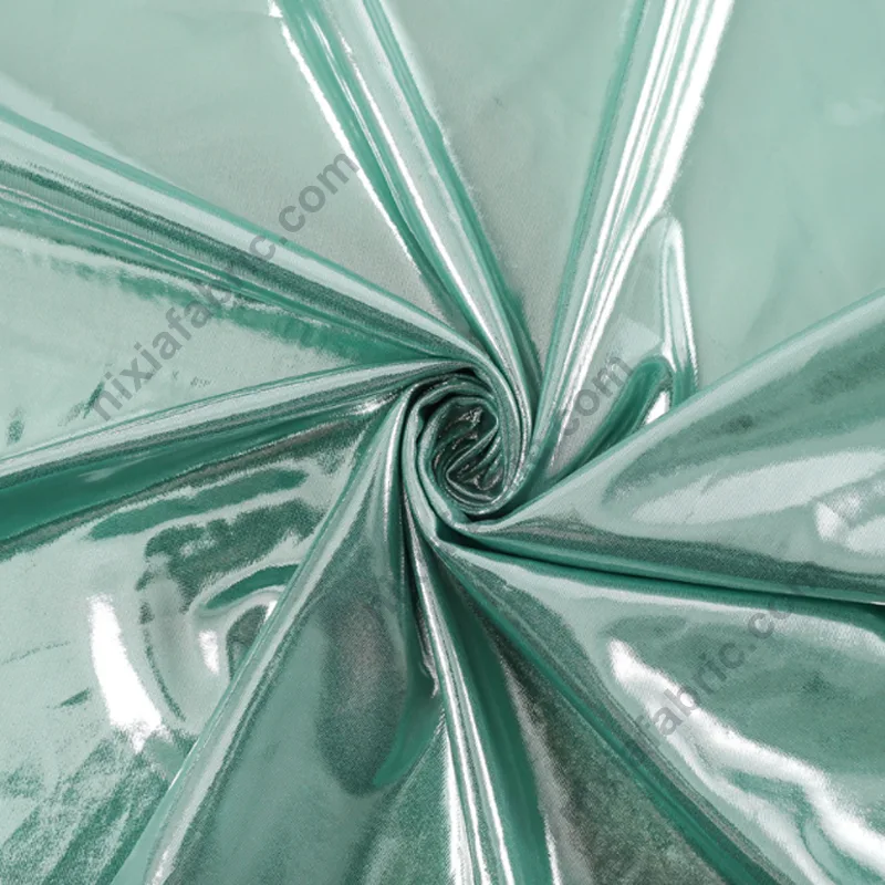 Shiny foil fabric detail for performance bodysuit development
