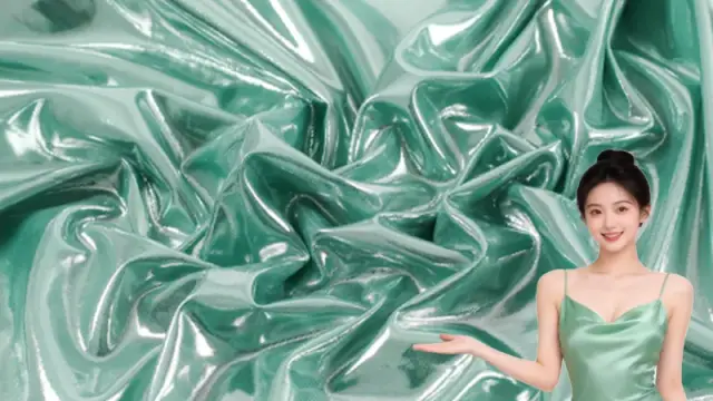 Shiny metallic foil 4-way stretch knit fabric for stage costumes and dancewear