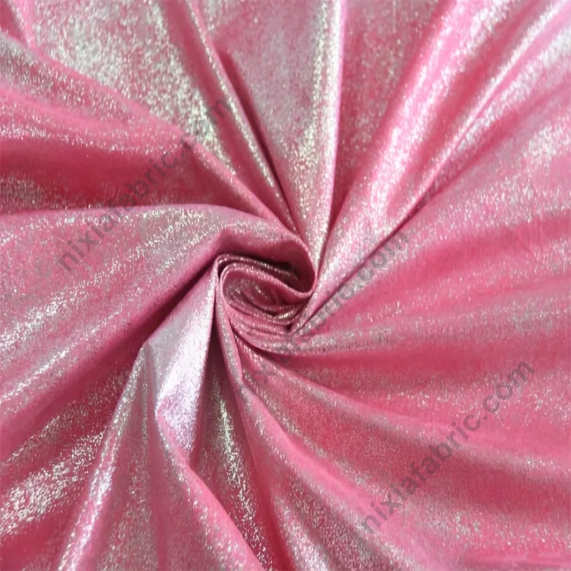Dense dot foil suede-look fabric detail showing small-dot reflective surface