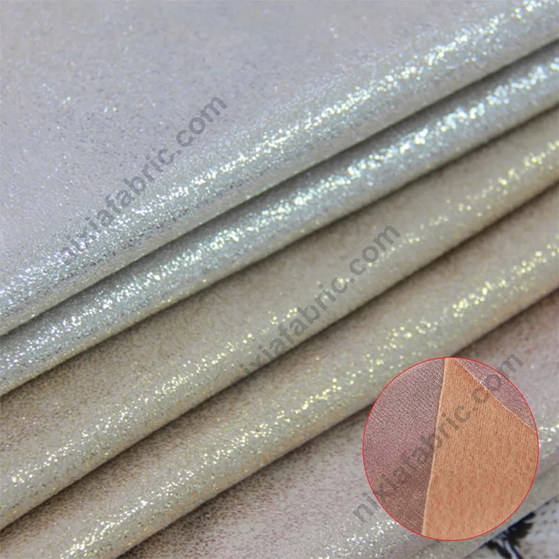 Bright dense dot foil suede-look fabric for event decoration