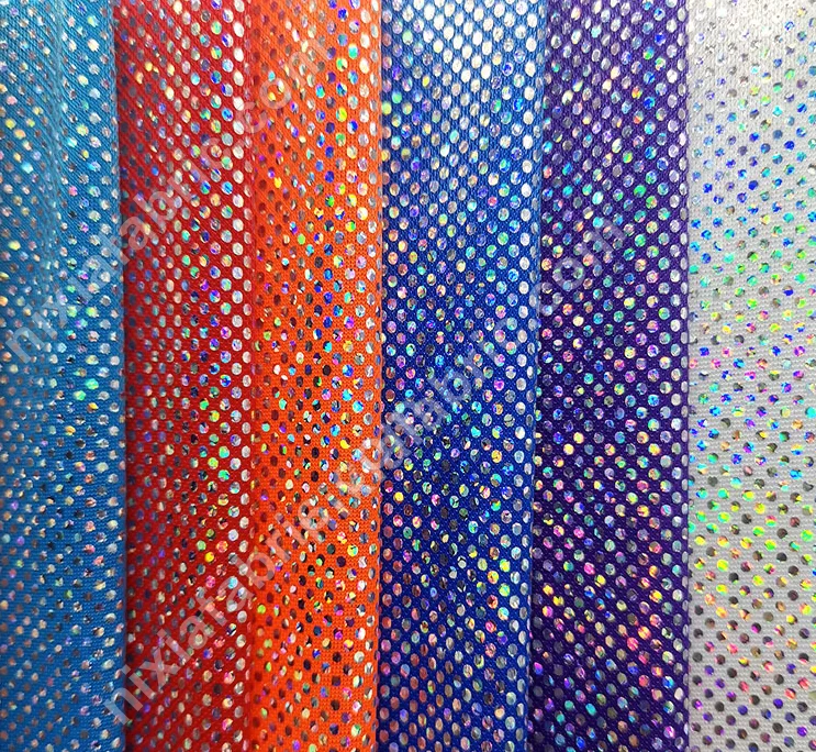 Colorful laser dot foil fabric surface for decorative panels