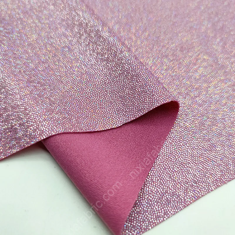 Rainbow fingerprint dot foil stretch fabric texture for dresses, tops and dancewear