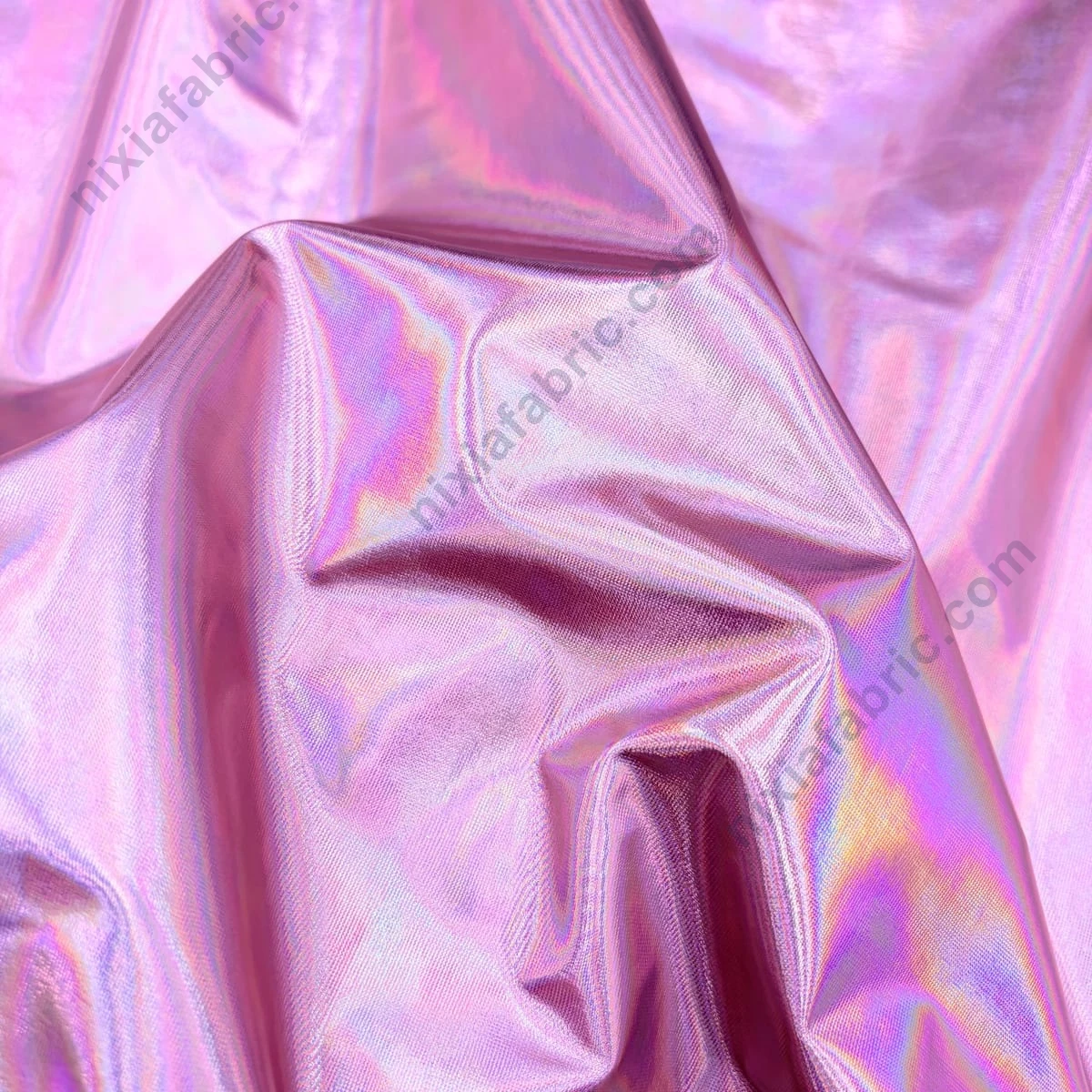 Reflective stretch foil fabric detail for show costume buyers