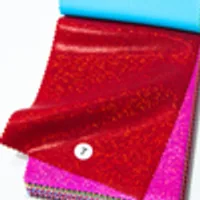 H2015030102 red metallic foil nylon spandex fabric color swatch