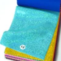 H2015030102 aqua metallic foil nylon spandex fabric color swatch
